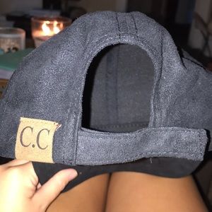 Black suede ball cap!